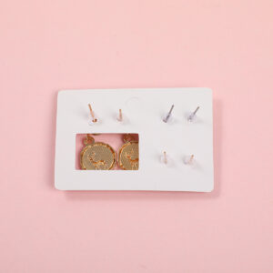 Enamel Deer Luxury 3 Pairs Earrings - Image 3
