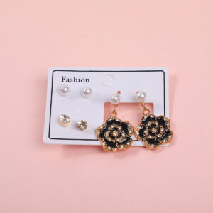 Flower Luxury 3 Pairs Earrings - Image 1