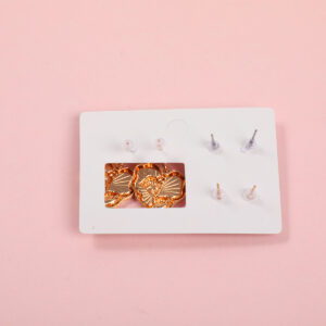 Heart Rose 3 Pairs Earrings - Image 3