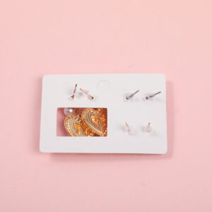 Heart and Bowknot Luxury 3 Pairs Earrings - Image 3