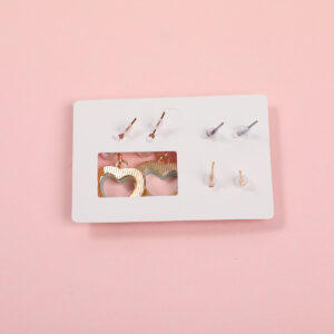 Hollow Heart Luxury 3 Pairs Earrings - Image 2