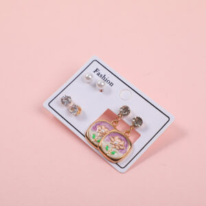 Lotus Pearl 3 Pairs Earrings - Image 2