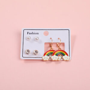 Rainbow Luxury 3 Pairs Earrings - Image 1