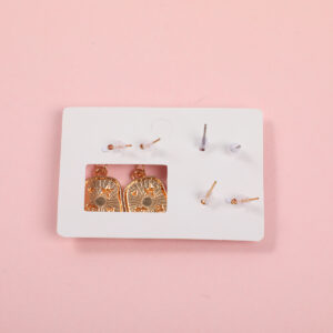 Enamel Starfish 3 Pairs Earrings - Image 3