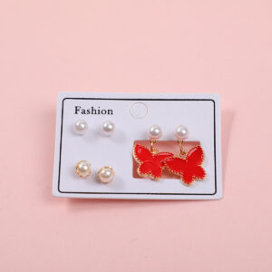 Red Butterfly Luxury 3 Pairs Earrings - Image 1