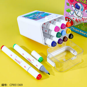 2351-12 Color triangular-shaft oil-based double-ended mark pens/EU Standard - Image 2