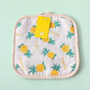 Cotton and linen pineapple heat insulation pad 17*17 - Image 3