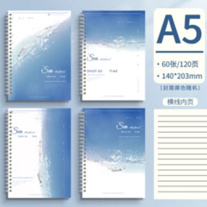 A5 Coil notebook-Encounter sea 60 sheets - Image 1