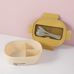 Three compartments plastic lunch box 1650ml-8300 - Image 3