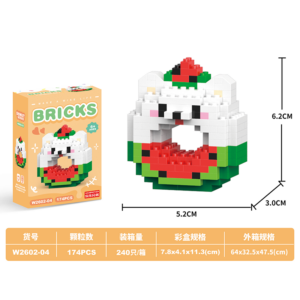 Donut watermelon puppy 174pcs building blocks W2602-04 - Image 1