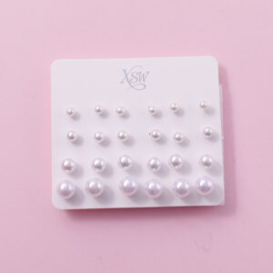 Random Mixed Style Pearl 12Pairs Earring - Image 1