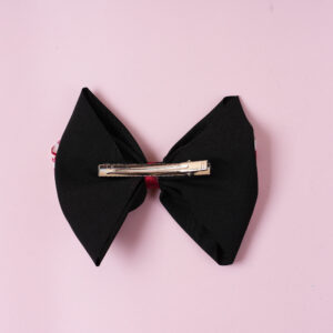 Checkered Rhinestone Fabric Hair Clip - Image 3