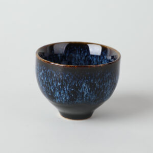 Glazed blue teacup 50ml - Image 1
