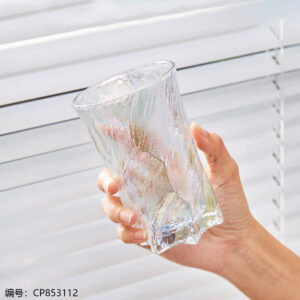 Tall Texture Rainbow Glass Cup - Single 238 - Image 4