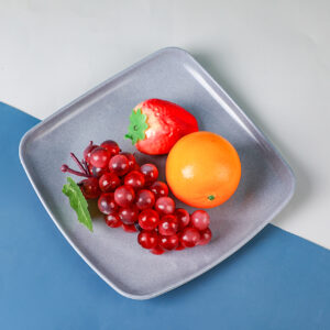 Straw Plate Random Mixed(Beige Blue Green)-E-9.5 - Image 3