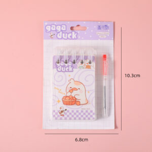 Gaga Duck Spiral Notebook with Pen 100 Sheets KJXQ-16059 - Image 2