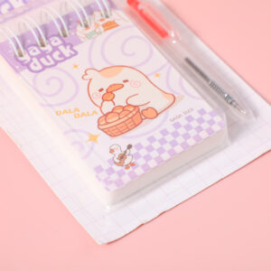 Gaga Duck Spiral Notebook with Pen 100 Sheets KJXQ-16059 - Image 3