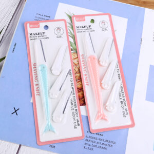 Fish-shaped eyebrow razor set (1 razor +3 blade refill)-HO-022 - Image 7