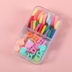 Two-Compartment Ribbed Lace Small Claw Set – Colorful - Image 3