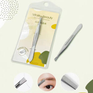 eyebrow tweezer (flat mouth) V-046 - Image 1