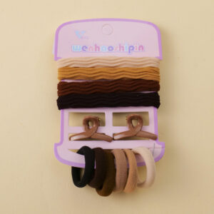 Coffee Mini Claw Hair Tie Set 12pcs - Image 3