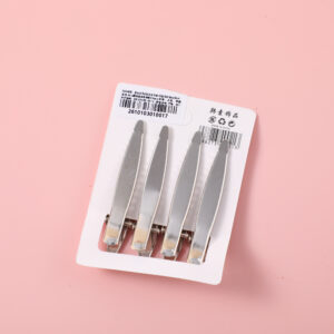 Black Polka Dot Hair Clip Set 4pcs 6cm - Image 3