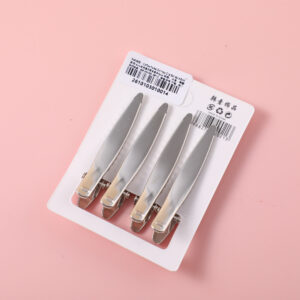 Coffee Polka Dot Hair Clip Set 4pcs 6cm - Image 3