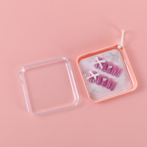 Square Box Long Cat Eye with Print Press-On Nails ZJ1020 - Image 3