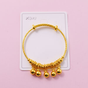 Gold Beaded Bangle - Image 1
