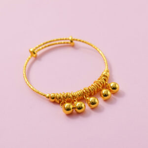 Gold Beaded Bangle - Image 2