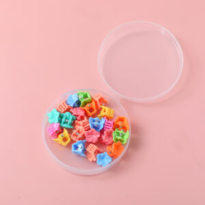 PP Round Box Small Hair Claws – Colorful - Image 3