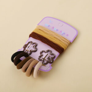 Coffee Flower Hair Clip Hair Tie 12pcs - Image 3