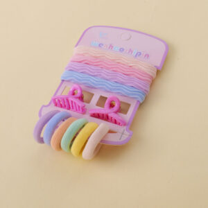 Colorful Mini Claw Hair Tie Set 12pcs - Image 3