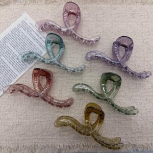 Icy Translucent Shimmer Series Hair Claw Clip - 1 - Image 1