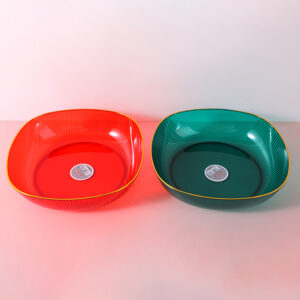 Boutique PET golden rim fruit tray-7107 - Image 1