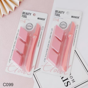 Powder puff and eyebrow trimmer-C099 - Image 1