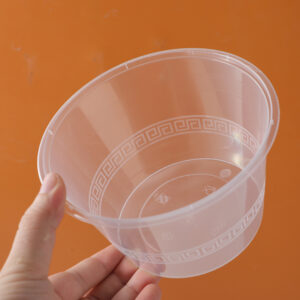 Disposable round lunch box 3pcs 750ml-394 - Image 2