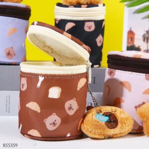 Croissant Capybara Coin Purse Keychain 23033-03 - Image 2