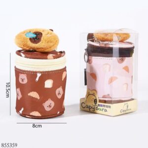 Croissant Capybara Coin Purse Keychain 23033-03 - Image 3