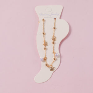 Random Mixed Style Golden Moderate Luxury Anklet-8 - Image 1