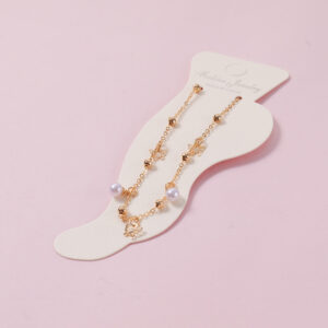 Random Mixed Style Golden Moderate Luxury Anklet-8 - Image 2