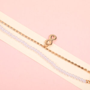 Random Mixed Style Pearl Golden Series Bracelet-2 - Image 3