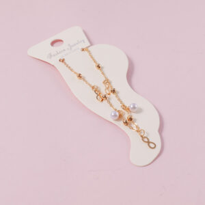Random Mixed Style Golden Moderate Luxury Anklet-6 - Image 2