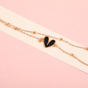 Random Mixed Style Heart Golden Bracelet - Image 3