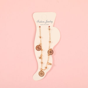 Random Mixed Style Golden Moderate Luxury Anklet-17 - Image 1