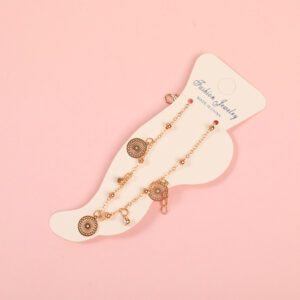 Random Mixed Style Golden Moderate Luxury Anklet-17 - Image 2