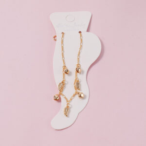 Random Mixed Style Golden Moderate Luxury Anklet-5 - Image 1