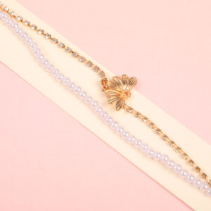 Random Mixed Style Pearl Golden Series Bracelet-1 - Image 3