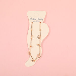 Random Mixed Style Golden Moderate Luxury Anklet-15 - Image 1