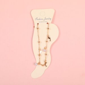 Random Mixed Style Golden Moderate Luxury Anklet-10 - Image 1